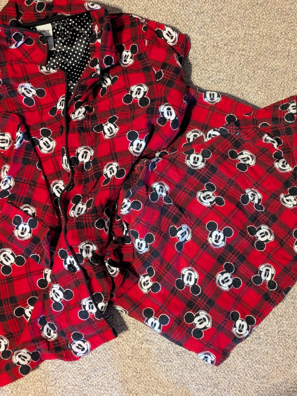 Disney Red Plaid Mickey Mouse Cotton Jacket